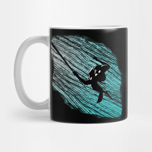 Diver silhouette deep sea diving gift by RRDESIGN